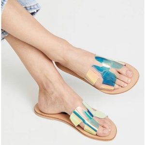 Steve Madden Iridescent Greece Slide Sandals